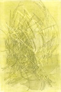 Jardín de verano V, 2015 (monocopia sobre papel) de Stephen Dow