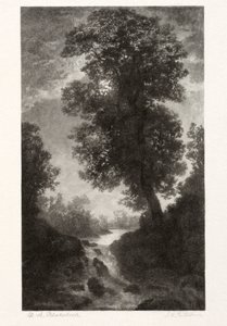 Una cascada a la luz de la luna de Stephen Greeley Putnam