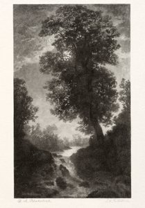 Una cascada a la luz de la luna, 1887 de Stephen Greeley Putnam