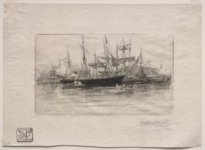 Muelles de petróleo de Point Breeze, 1880 de Stephen Parrish