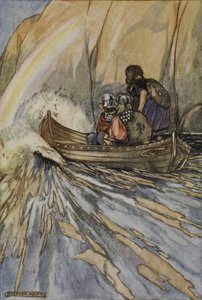 Llévanos velozmente, Barco de Mananan, al Jardín de las Hespérides, ilustración de 