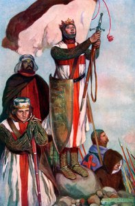 Cruzados avistando Jerusalén, 1909 de Stephen Reid