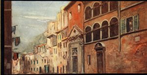 Casa de Santa Catalina, Siena, ilustración de 