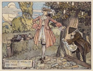 Ilustración para The Deserted Village de Oliver Goldsmith (litografía en color) de Stephen Reid