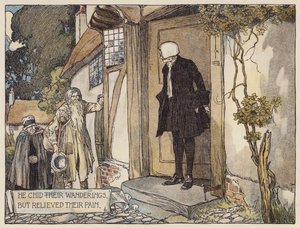 Ilustración para The Deserted Village de Oliver Goldsmith (litografía en color) de Stephen Reid