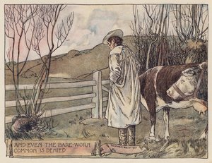 Ilustración para The Deserted Village de Oliver Goldsmith (litografía en color) de Stephen Reid