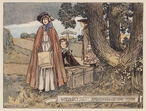 Ilustración para The Deserted Village de Oliver Goldsmith (litografía en color)