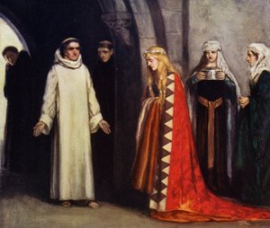 San Bernardo y su hermana Hombeline (litografía en color) de Stephen Reid