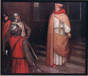 El martirio de Santo Tomás (litografía en color) de Stephen Reid