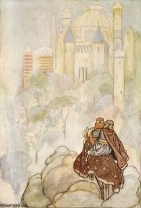 Cabalgaron hasta un palacio señorial, ilustración de 