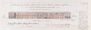 Diseño para las Casas de ambos lados de la Calle prevista para extenderse en línea recta desde la Mansion-House hasta More-Gate, propuesto humildemente para consideración, 1762