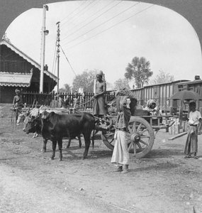 Estación de tren típica, Katha, Birmania