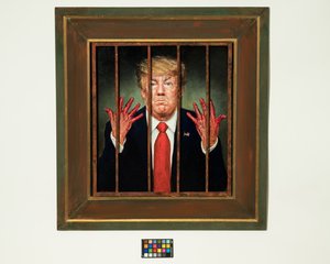 Trump Convicted, 2020 (óleo sobre panel)