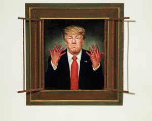 Trump Indited, 2020 (óleo sobre panel)