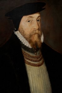 Sir Thomas Gresham (c. 1518-1579), c.1518-79 (óleo sobre tabla) de Steven van der (attr. to) Meulen