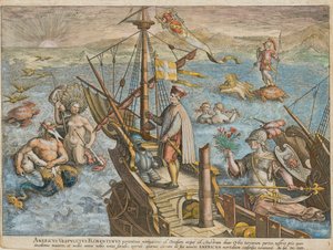 Amerigo Vespucci Americae Retectio, 1591