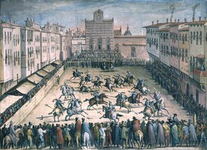Justa de caballos en la Piazza Santa Croce, 1561-1562