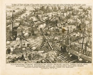 La batalla de Lepanto el 7 de octubre de 1571, ca 1578
