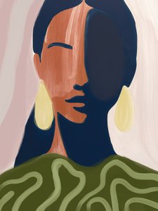 Mujer serena y abstracta de Studio Palette