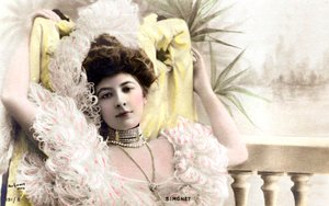 Simonet, comediante en Bruselas, Tarjeta postal, c. 1900