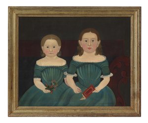 Mary y Elizabeth Hathaway, c.1849 (óleo sobre lienzo) de Sturtevant J. Hamblin