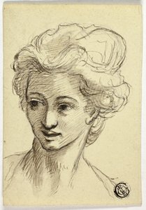 Cabeza de Mujer, Girando a la Izquierda de Style of Angelica Kauffmann