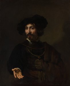 Hombre con gorguera de acero de Style of Rembrandt