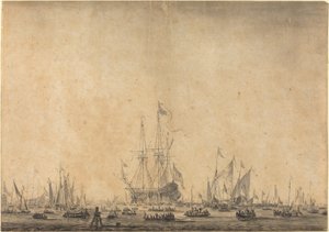 Marina de Style of Willem van de Velde the Younger