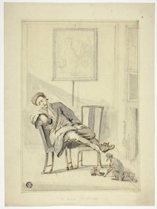 El deportista cansado de Style of William Hogarth