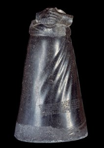 Mesopotamia: mitad inferior de la estatua de diorita de Manishtusu de Sumerian Mesopotamian School