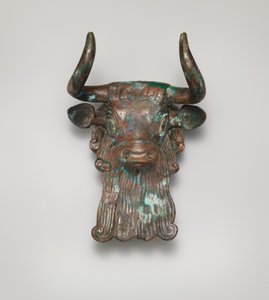 Ornamento de cabeza de toro para una lira, c.2600-2350 a.C.