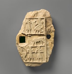 Placa de relieve con una escena de banquete de Sumerian Sumerian