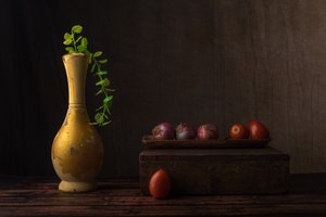 Naturaleza muerta rústica y oscura de Sumit Dhuper