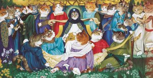 Ilustración de ¡Gatos en abundancia! Compendio de gatos cultos (pub. 2015) de Susan Herbert