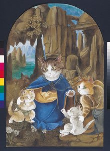 Ilustración de ¡Gatos en abundancia! Compendio de gatos cultos (pub. 2015) de Susan Herbert