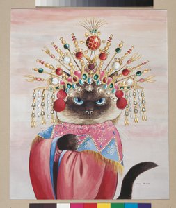 Ilustración de ¡Gatos en abundancia! Compendio de gatos cultos (pub. 2015) de Susan Herbert
