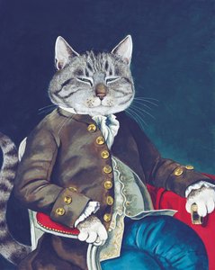 Ilustración de ¡Gatos en abundancia! Compendio de gatos cultos (pub. 2015) de Susan Herbert
