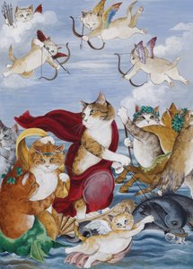 Ilustración de ¡Gatos en abundancia! Compendio de gatos cultos (pub. 2015) de Susan Herbert