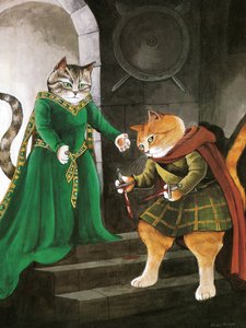 Ilustración de Gatos de Shakespeare: Poster Book (pub. 2016) de Susan Herbert
