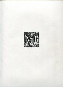 Cantantes de villancicos II (grabado en madera)