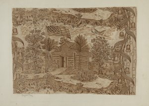 Textil impreso histórico, c. 1940 de Suzanne Roy