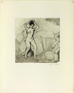 Catherine Prepara el Baño y Louise, Desnuda, Se Arregla el Cabello de Suzanne Valadon