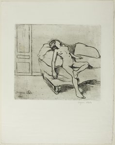 Louise desnuda en un sofá de Suzanne Valadon