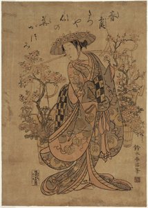 Vendedor de flores de Suzuki Harunobu