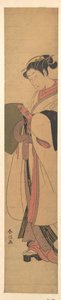 Ein Mädchen als Komuso de Suzuki Harunobu