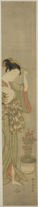Belleza ajustando su horquilla de Suzuki Harunobu