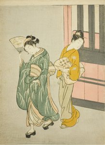 Brisa despejada de un abanico (Ogi no seiran), de la serie "Ocho vistas del salón (Zashiki hakkei)"