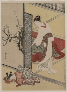 Courtesan and Sleeping Attendant de Suzuki Harunobu