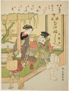 Ebisu, de la serie "Los siete dioses de la buena suerte en la vida moderna (Tosei Shichi Fukujin)" de Suzuki Harunobu