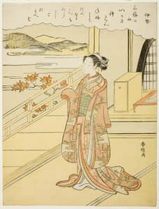 Ise, de una serie sin título de Treinta y seis poetas inmortales de Suzuki Harunobu